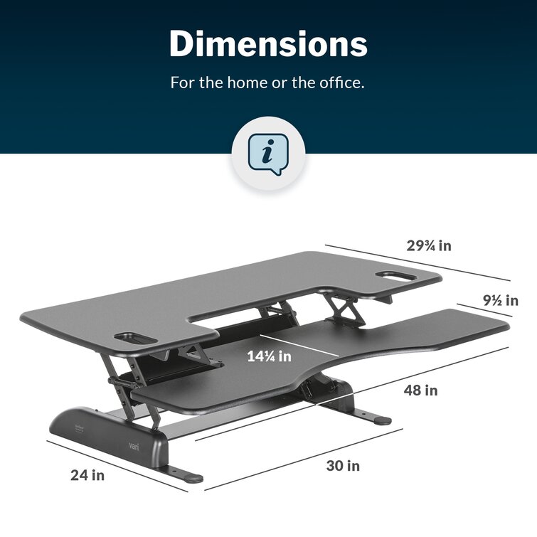 varidesk proplus manual standing desk converter